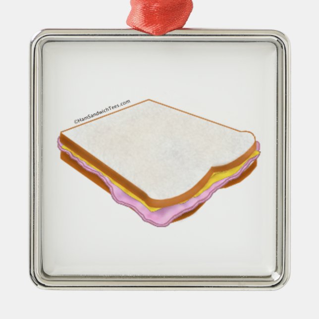 The Ham Sandwich Metal Ornament (Front)