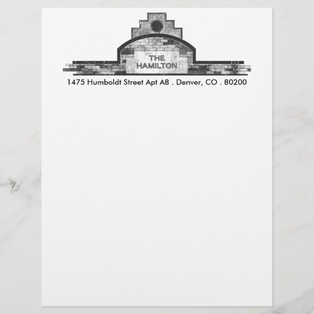 the hamilton letterhead (Front)