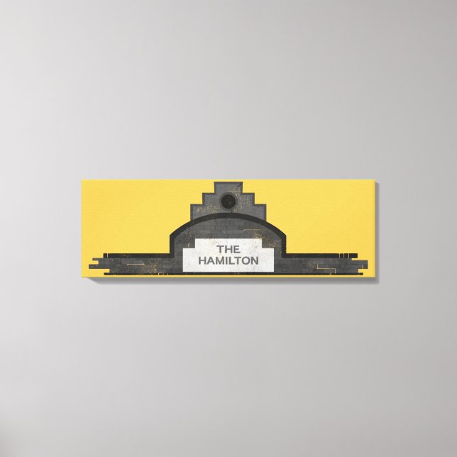 the hamilton signage canvas print (Front)
