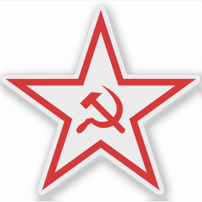 The Hammer And Sickle Star (red) Sticker (Front)