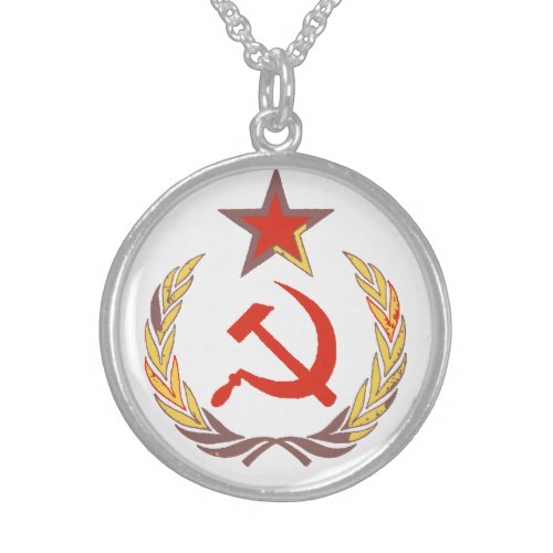The hammer and sickle sterling silver necklace