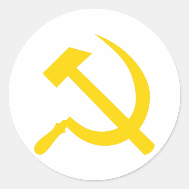 The Hammer & Sickle Classic Round Sticker (Front)