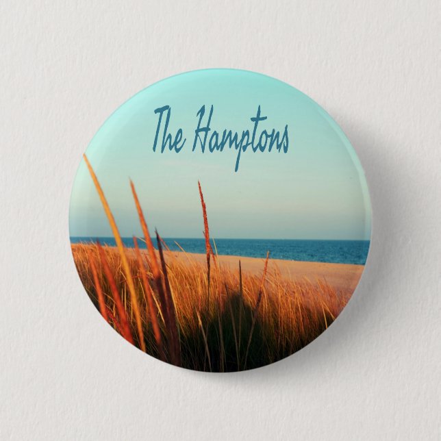 The Hamptons Beach Long Island NewYork Button (Front)
