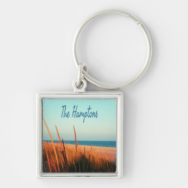 The Hamptons Beach Long Island NewYork Keychain (Front)