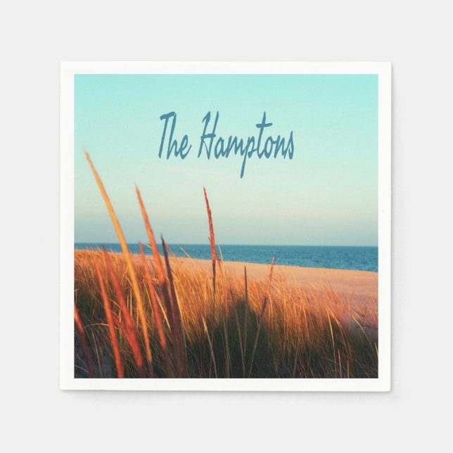 The Hamptons Beach Long Island NewYork Napkins (Front)