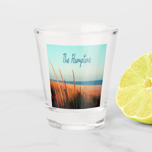 The Hamptons Beach Long Island NewYork Shot Glass (Front)