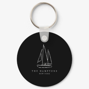 The Hamptons New York Yacht Club Sailing Souvenir  Keychain