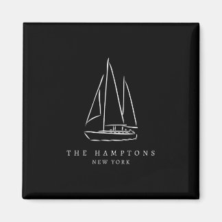 The Hamptons New York Yacht Club Sailing Souvenir Magnet
