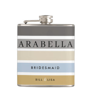 The Hamptons Personalized Bridesmaid Hip Flask