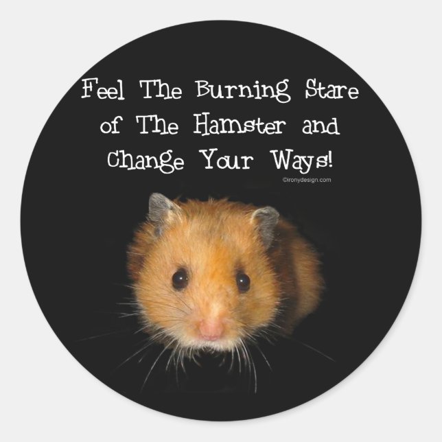The Hamster Classic Round Sticker (Front)