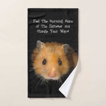 The Hamster Hand Towel by ironydesignphotos at Zazzle