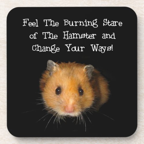 The Hamster Stare Beverage Coaster