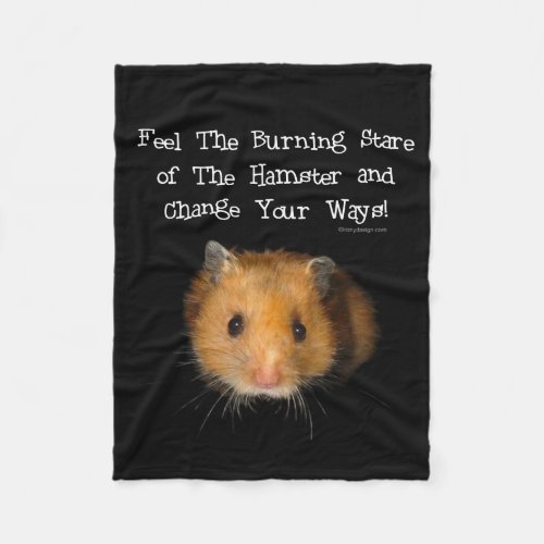 The Hamster Stare Fleece Blanket
