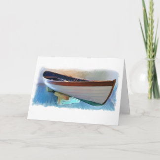 The Hand Crafted Boat Painting Gallery Note Card