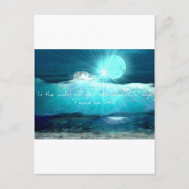 The Hand of God Inspirational Art Postcard (Front)