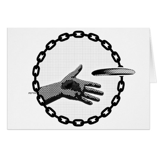 The Hand That Putts Cards (Front Horizontal)