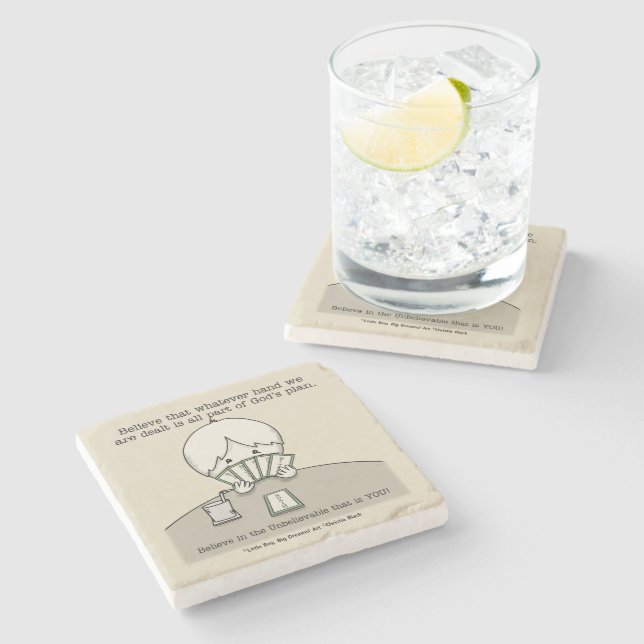 The Hand We're Dealt Stone Coaster (Side)