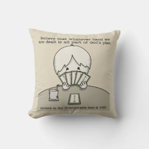 The Hand We're Dealt Throw Pillow