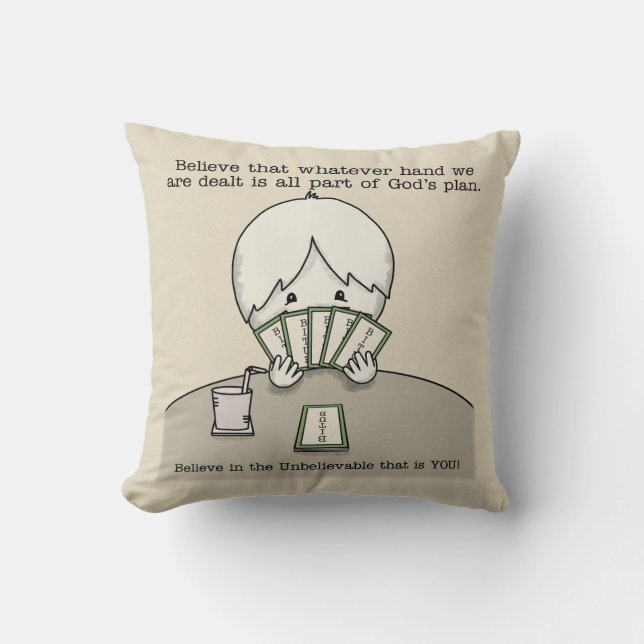 The Hand We're Dealt Throw Pillow (Front)