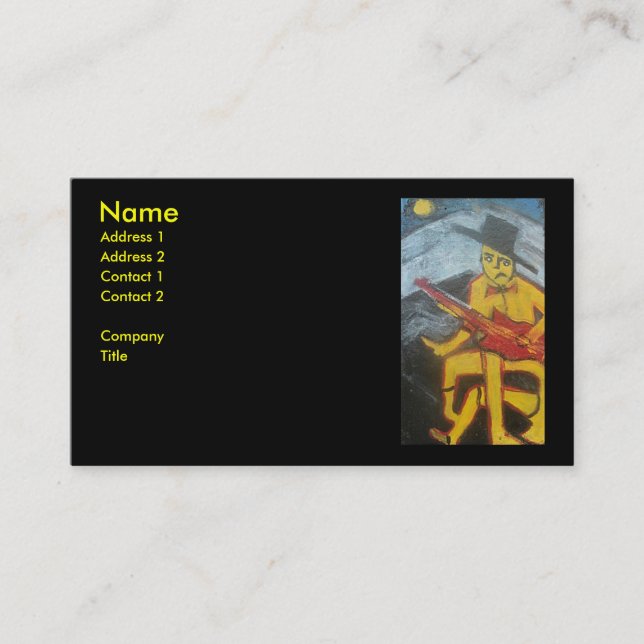 THE HANDLESS GUITARIST BUSINESS CARD (Front)