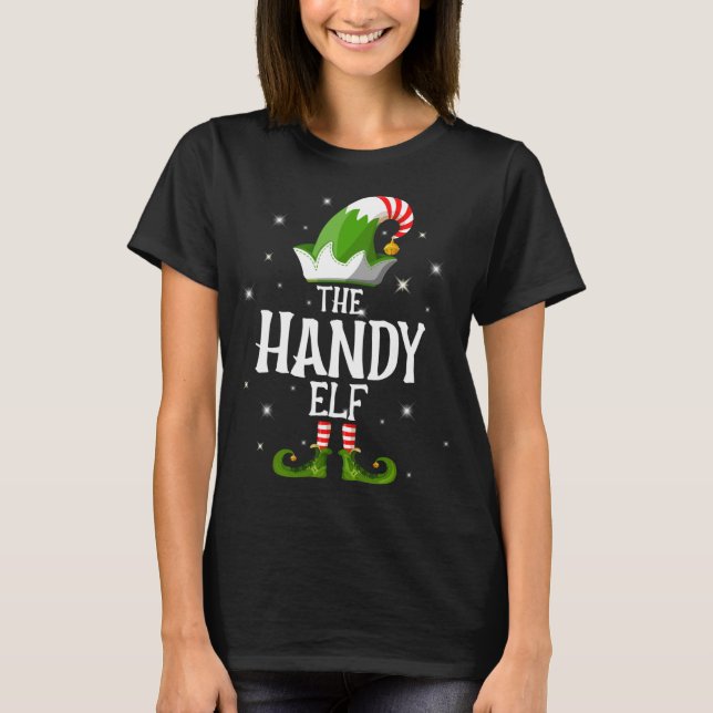 The Handy Elf Family Matching Christmas T-Shirt (Front)