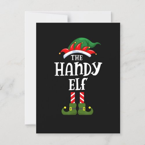 The Handy ELF Family Matching Group Christmas Paja Magnetic Invitation