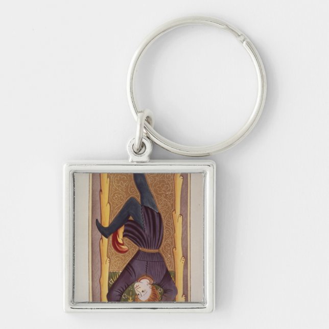 The Hanged Man, tarot card, French Keychain (Front)