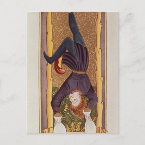 The Hanged Man tarot card French Postcard