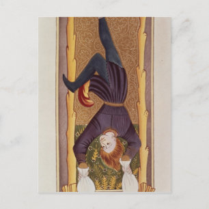 The Hanged Man, tarot card, French Postcard