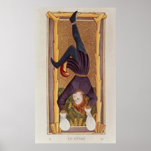 The Hanged Man, tarot card, French Poster