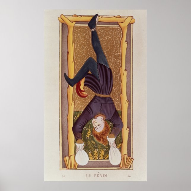 The Hanged Man, tarot card, French Poster (Front)