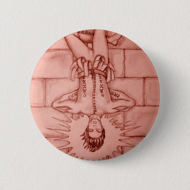 The Hanged Man Tarot Card Pinback Button (Front)