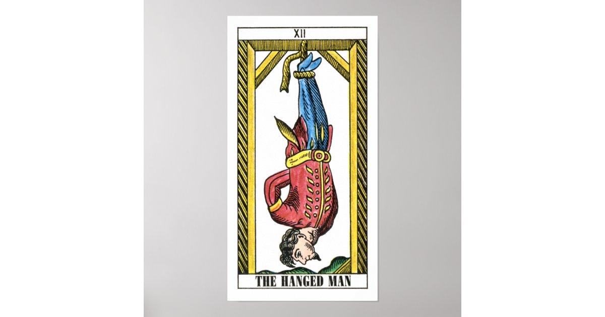Monument fordel Bølle The Hanged Man Tarot Card Poster | Zazzle