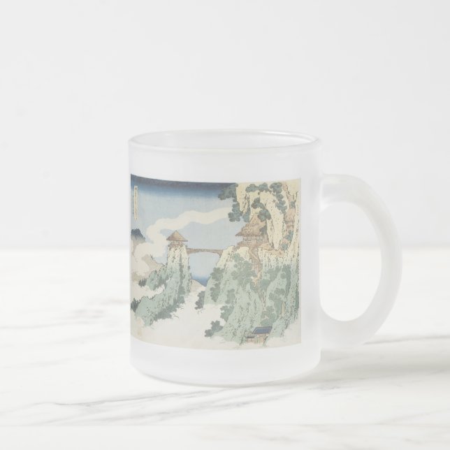 The Hanging Cloud Bridge, Hokusai, 1834 Mug (Right)