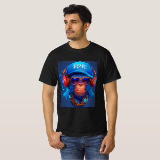 The Hangout with Cool Monkey and headphone, goggle T-Shirt