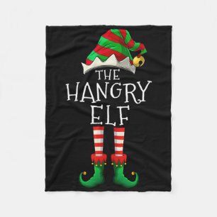 The Hangry Elf Family Matching Fun Christmas Costu Fleece Blanket