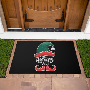 The Hangry Elf Family Matching Group Christmas Doormat