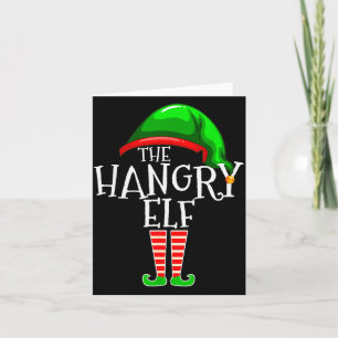 The Hangry Elf Family Matching Group Christmas Fun Card