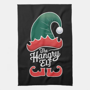 The Hangry Elf Family Matching Group Christmas  Kitchen Towel