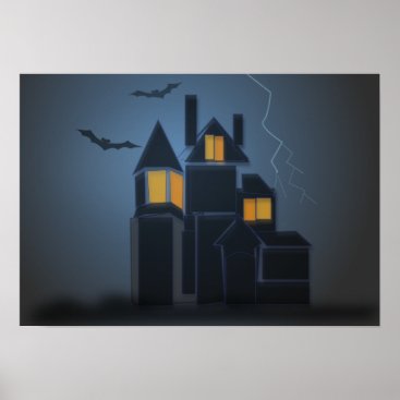 The hanuted house halloween poster