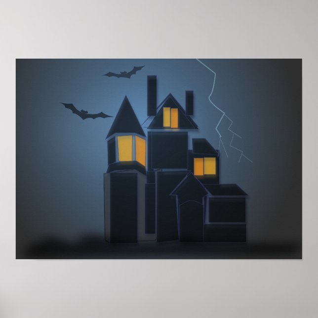 The hanuted house halloween poster (Front)