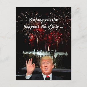 the Happiest 4th of July from Donald Trump Postcard