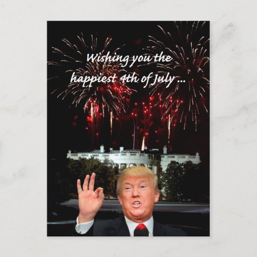 the Happiest 4th of July from Donald Trump Postcard