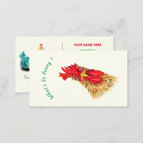 The Happiest Farmer _ Fun Farm with Happy Chickens Business Card