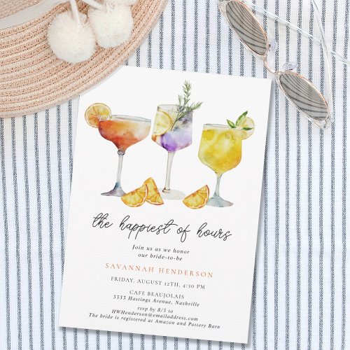 The Happiest Of Hours Bridal Shower Invitation
