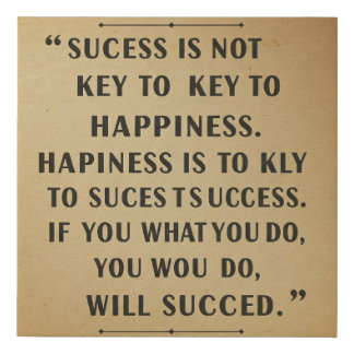 The Happiness Key Faux Canvas Print