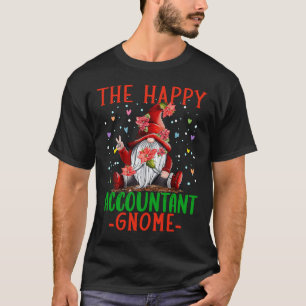 The Happy Accountant Gnome Christmas Accountant Ch T-Shirt