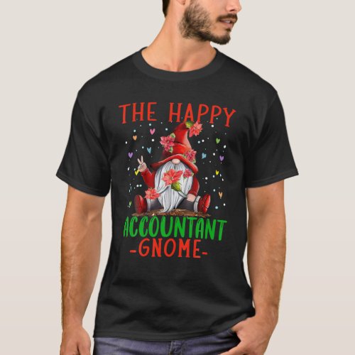 The Happy Accountant Gnome Christmas Accountant Ch T_Shirt