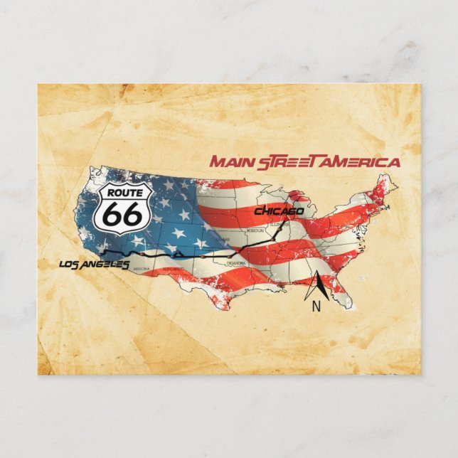 The happy America higway Postcard (Front)