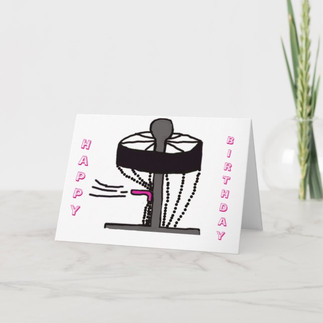 The Happy Birthday Disk Golf greeting card (Front)